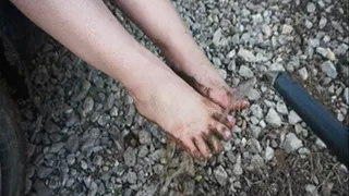 Muddy foot slave pt 3: Making you clean my dirty feet