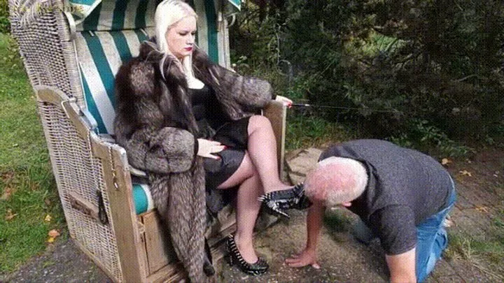 Strict Russian woman educating in fur (SP)