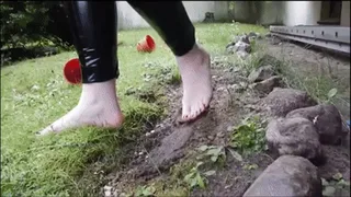 Dirty feet right out of the garden