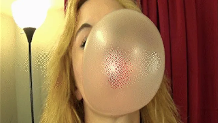 Giant Bubblegum Bubble Blowing During Sexy Striptease