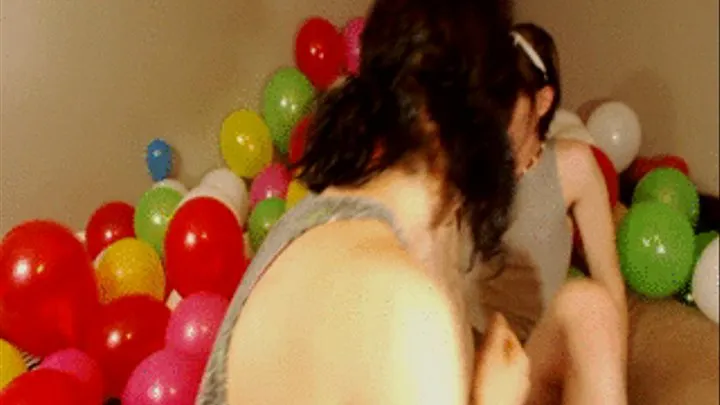 Blowing Up and Fucking In Hundreds of Balloons Then Taking a Cumshot Between My Tits and Then Popping All of Them In High Heels