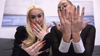 REA And MINJE - Rings Of Power - Teasing You With Our Sexy Hands POV