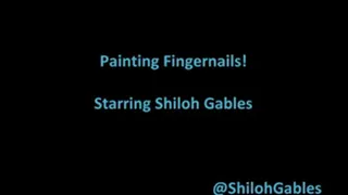 Painting Fingernails Hot Magenta to Radiation