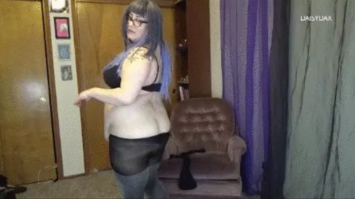 BBW PantyHose Try on & Tease with Jerk Off Encouragement