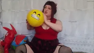 Mouth Inflating Beach Balls