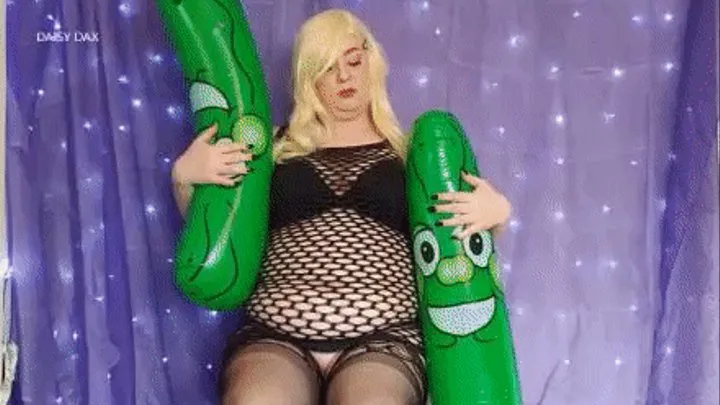 Popping The Cum Covered Beach Balls & Pickles