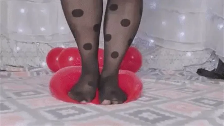 Pantyhose Red Soft Balloon Crush 2 for 1