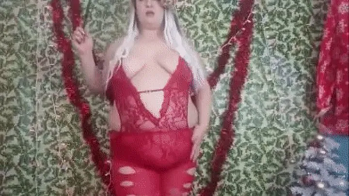 Sensual Holiday Clothing Destruction & Cum