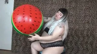 Watermelon Beach Ball Blow & Pop