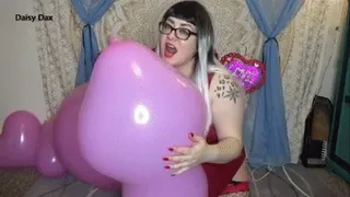 Valentine's Squirting BBW Balloon Pop & Cum