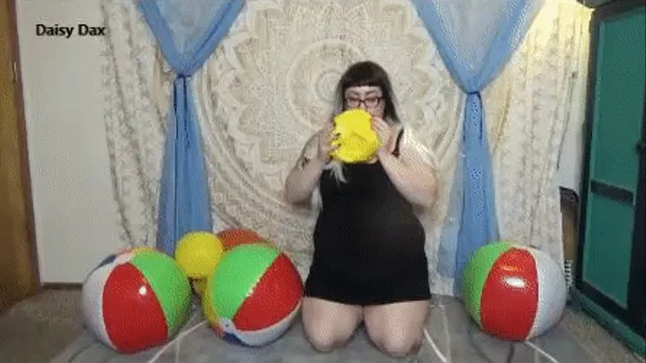 Fatty Beach Ball Pop & Wank