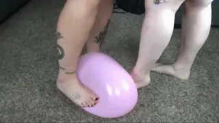 Giggling Girly Foot Balloon Crush