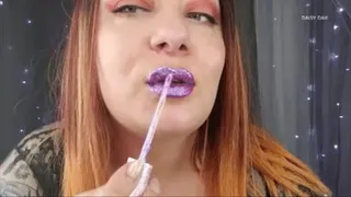 Sensual Lipstick Try-On & Kisses