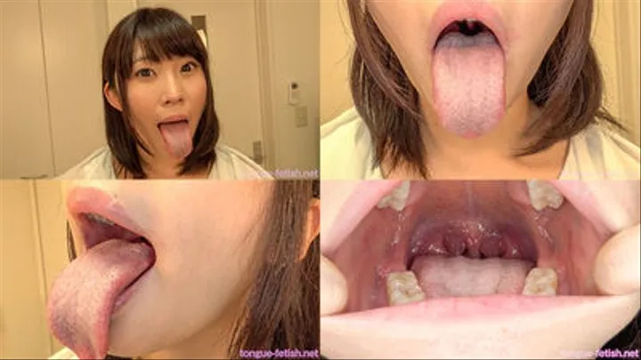 Misato Nonomiya - Long Tongue and Mouth Showing