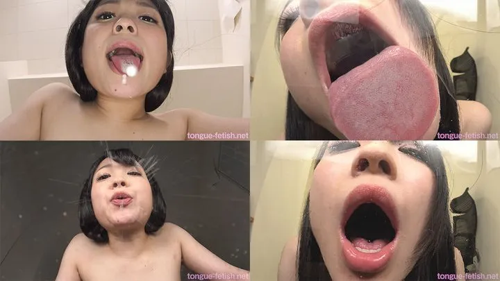 Riona Minami - Smell of Her Erotic Long Tongue and Spit Part 1