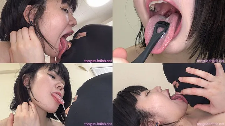 Matsuri Narita - Smell of Her Erotic Long Tongue and Spit Part 2