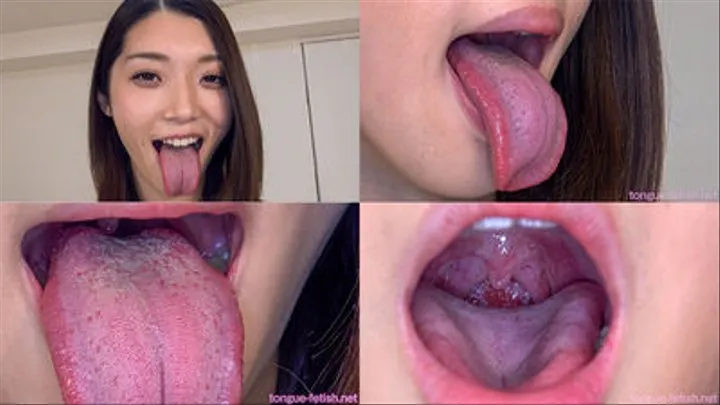 Renon Kanae - Erotic Long Tongue and Mouth Showing