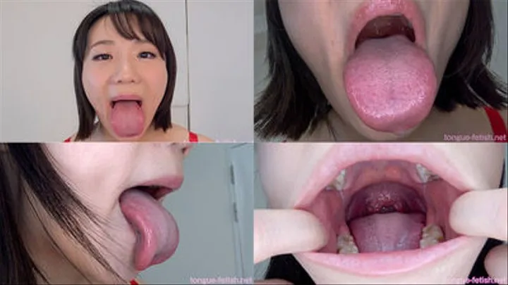 Kaho Shibuya - Erotic Long Tongue and Mouth Showing