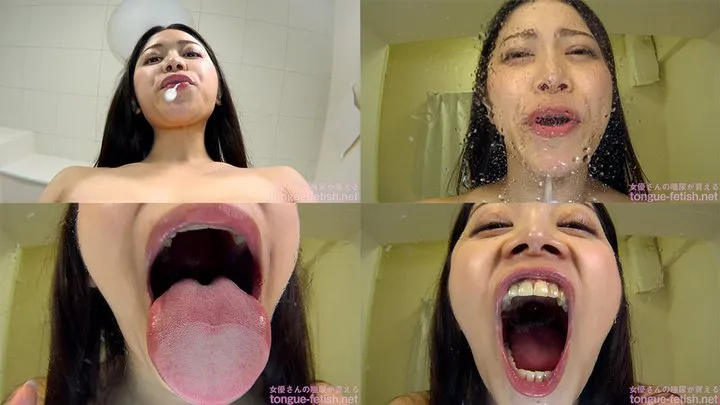 Mio Nozaki - Smell of Her Erotic Long Tongue and Spit Part 1