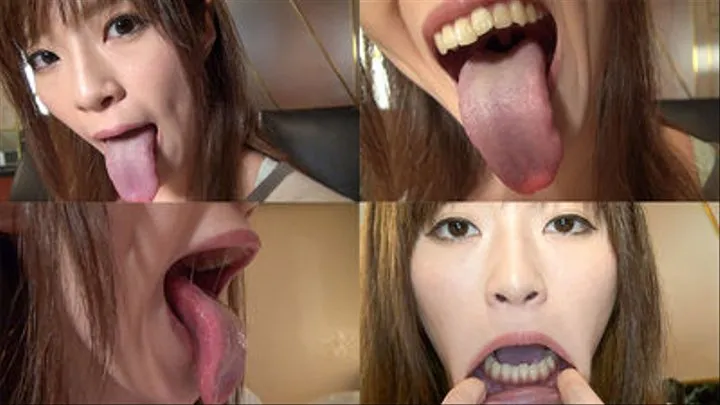 Sara - Long Tongue and Mouth Showing