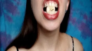 Gagging on a Big Banana Bite