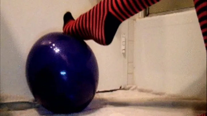 Pink Stripe Knee Socks and Purple Balloon Pop