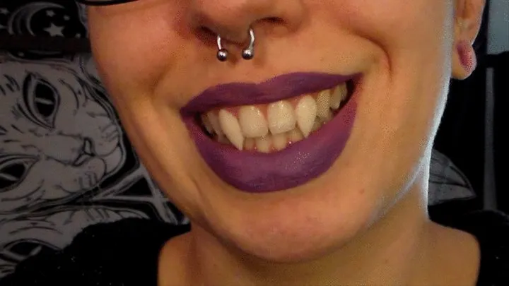 Vampire Blowjob with Purple Lipstick