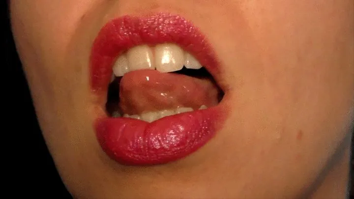 Big Pink Lipstick Lips Licks & Suck White Cock