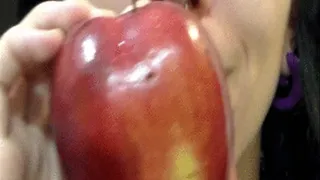 Apple Chew With Big Mouth Burps and Swallows