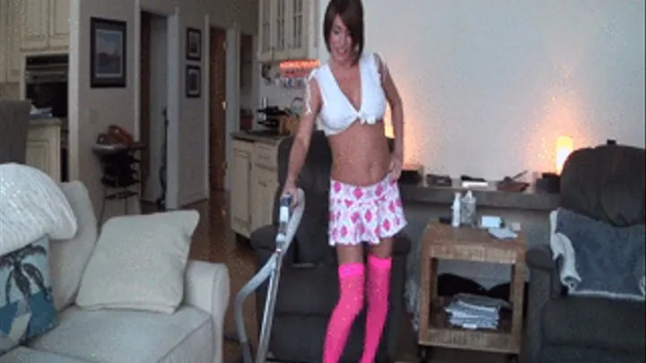 Vacuuming in Heels