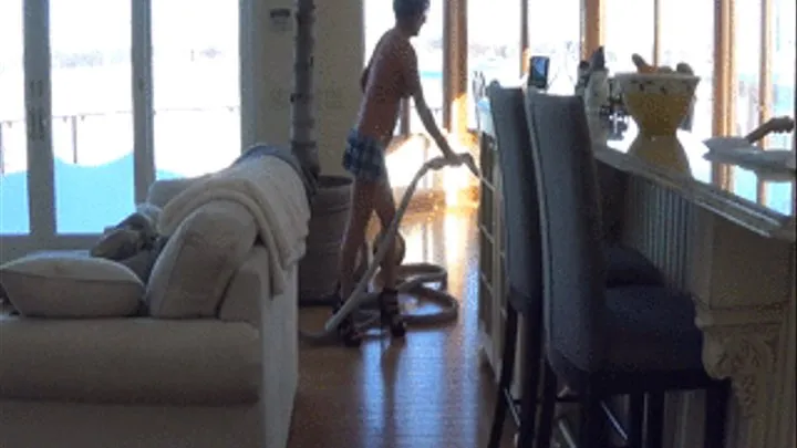 Vacuuming in a Very Mini Mini Skirt