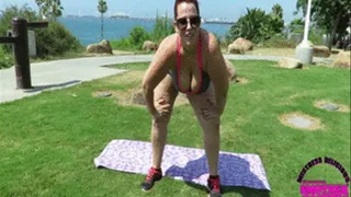 BBW's Delicious & Olivia Leigh doing Squats & Jumping Jacks
