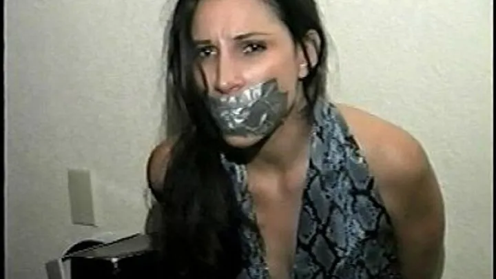 TAG Jax 8- Self Bondage With Hand Cuffs, Duct Tape, Mouth Packing, Self Hand Gag