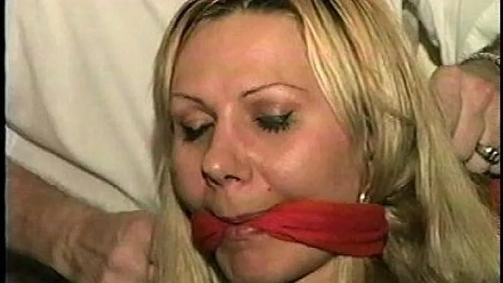 TAG Marcella 2- Gagged With Brown Scarf, Mouth Packing, Red Cleave Gag, Bare Feet, Ropes, Romanian Girl