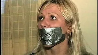 TAG Marcella 6- Romanian Girl Tied Up To Chair, Fed A Banana, Duct Tape Gag, Brown Cleave Gag