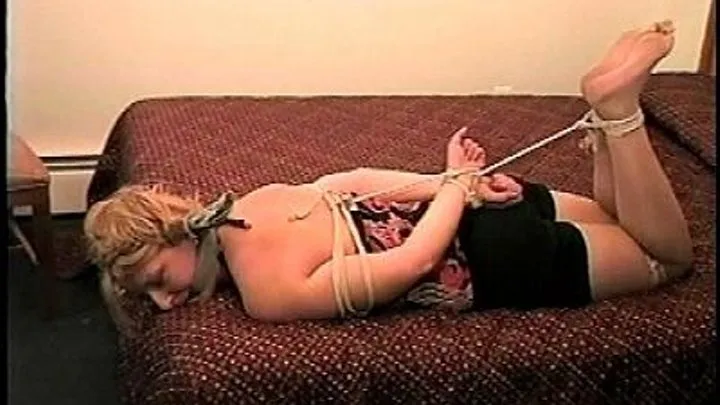 TAG Shyla 6- Tight Cleave Gag Blonde, Hopping Around, Tried To Use Phone Gagged, Caught, Hand Gag