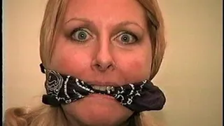 TAG Shyla 12- Cleave Gagged With Bandana, Thick White Cloth, Mouth Stuffing, Hand Gags