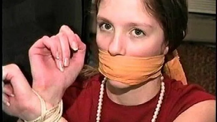 TAG Heidi 3- Mouth Stuff, Yellow OTM Gag, Writes Note While Hands Tied, Gagged On Phone, Hand Gag