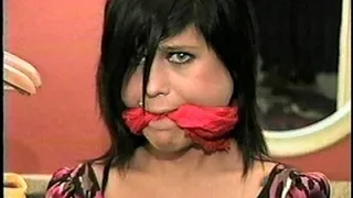 TAG Leslie 3- Hand Gags, Red Scarf Cleave Gag, Self Gagging