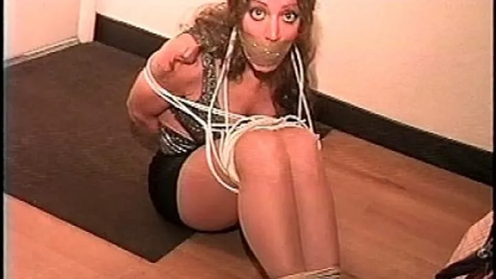 TAG Debbie 3- Mouth Packed, Wraparound Tape Gag, Shoes, Feet, Tied Toes