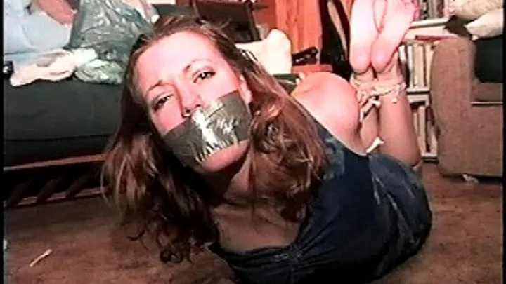 TAG Daisy 6- Mouth Packed, Duct Tape Gag, Hogtie, Barefoot, Toes Tied