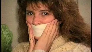 TAG Anne 11- Mouth Packing, Tape Gag, Self Bondage, Tied Up, 1980's College Girl Model