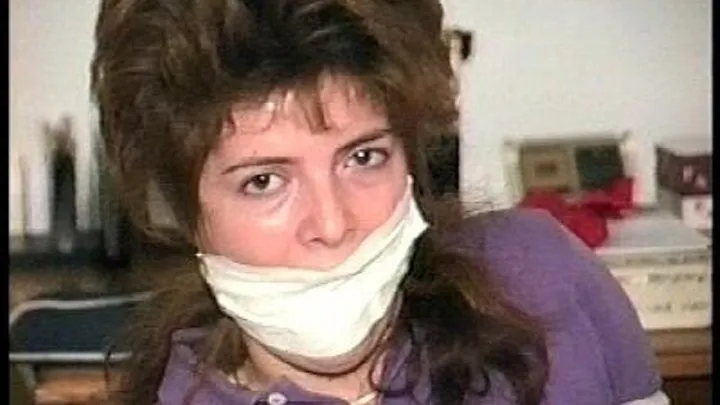 TAG Anne 5- Chair Tied, Mouth Packed, Ace Bandage Gag, Tape Gag, Answering Phone, 1980's Big Hair