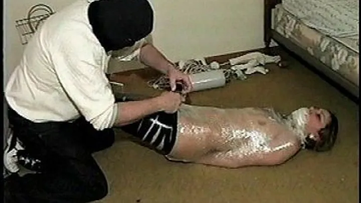 TAG Holly 8- Naked, Mummification With Plastic Wrap, Taped Up Head To Toe, Gagged