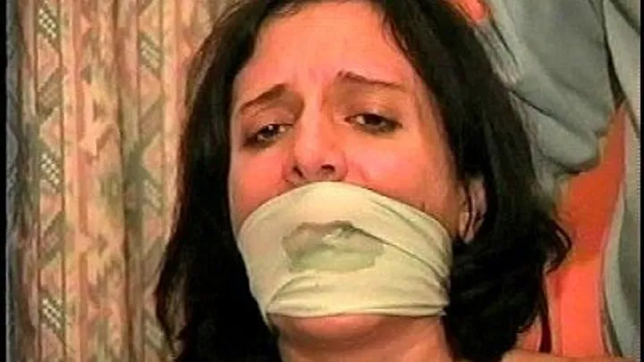 TAG Desiree 6- Tied Wrists, Mouth Stuffed, Drool Soaked OTM Gag, Hand Gagged, To Make Phone Call