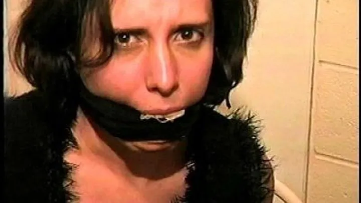 TAG Desiree 12- Chair Tied, Short Skirt, Bare Feet, Tied Toes, Cleave Gag With Mouth Packing, Canadian Brunette