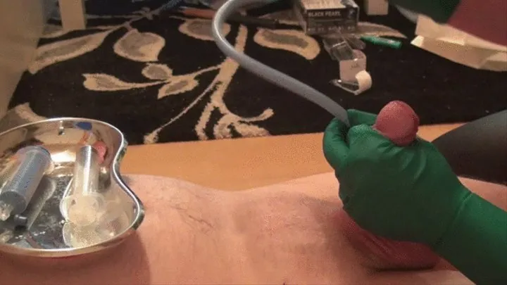 HUGE Foley Catheter Insertion (Green Latex Gloves)