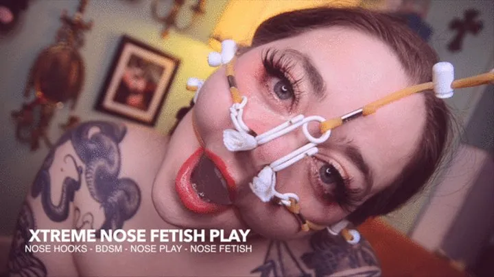 Xtreme ROUGH Nose Fetish Play - Nose Hooks and Sinus Insertions