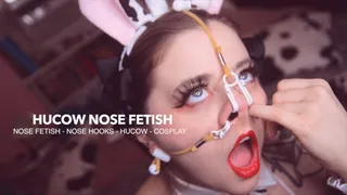 Hucow Nose Fetish Play - Nose Bending and Nose Hooks - Pignose
