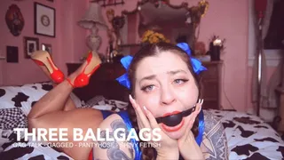 -Custom- 3 Ballgags and Gag Talk